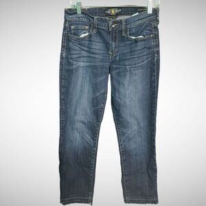 Lucky Brand Jeans Womens 6 / 28 Sofía Capri Solid Denim Pre Owned Pants